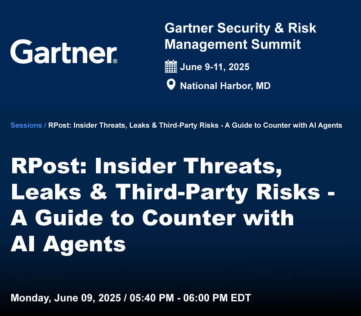 Gartner Security & Risk Management Summit